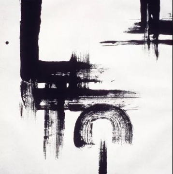 《無題-作品71-84》宣紙、水墨 101x102cm 1984
