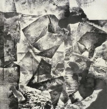 《無題-作品77-84》宣紙、水墨 100x98cm 1984
