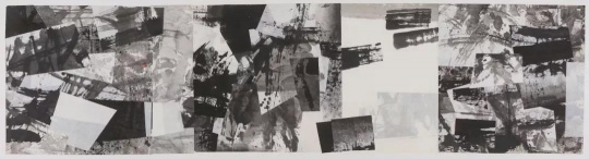 《無題-作品6081-88》宣紙、水墨 拼貼 102x407cm 1988
