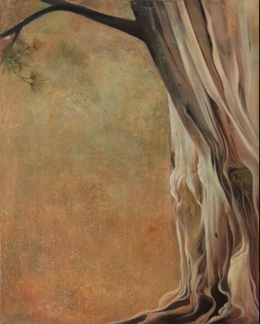 尹朝輝《蔓松》100x80cm 布面蛋彩、油畫、丙烯 2017
