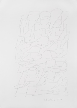 《川拔棹》紙本素描 42×30cm 2018
