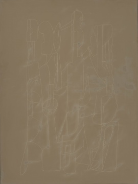 《水龍吟》大漆、麻、木板，80cm×60cm 2015
