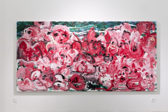 《淖中花 — 撕裂的風(fēng)景》 布面油畫   200 x 400cm  2018
