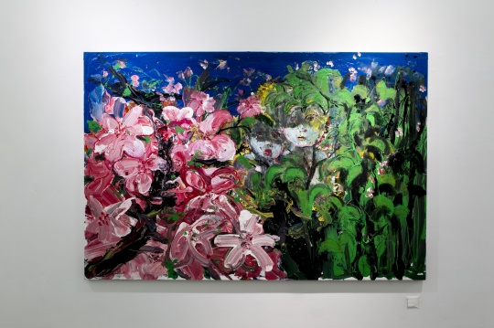 《淖中花 — 大桃花》 布面油畫   200 x 300cm 2018
