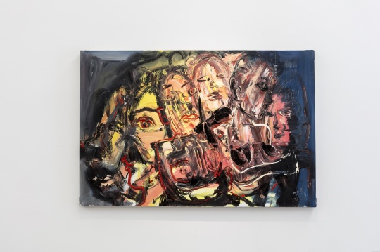 《淖中花 — 昨天的廣告》 布面油畫   100 x 150cm 2018 
