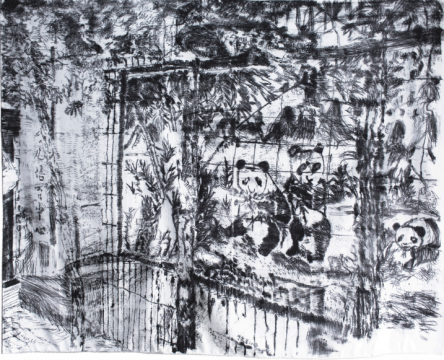 于艾君 《花園口》 160x209cm  自由布面油畫(huà) 2018
