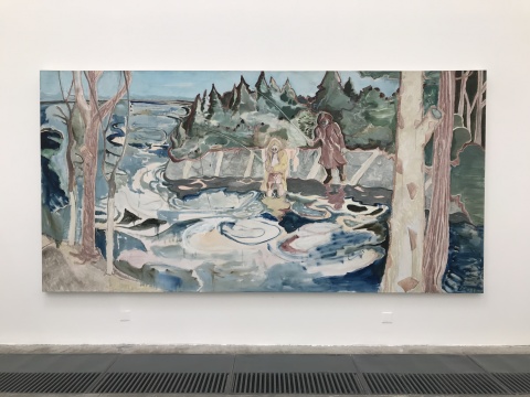 《羅馬是個湖 180709》200x400cm 布面油彩 & 丙烯 2018 
