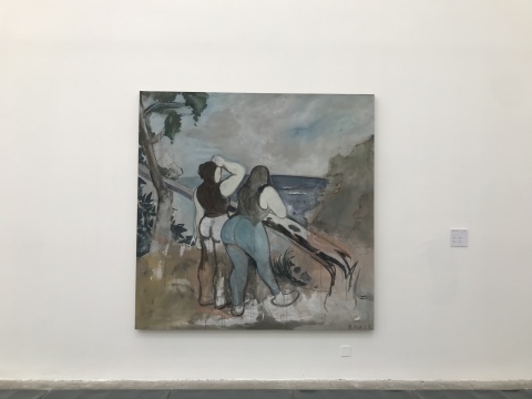 《羅馬是個湖 180924》210x210cm 布面油彩 & 丙烯 2018 