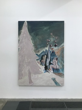 《羅馬是個湖 - 飛行與火焰 4》210x150cm 布面油彩 & 丙烯 2019 