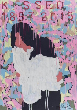 《吻 1897-2015》 200 x 139.5 cm 布面丙烯 2015
