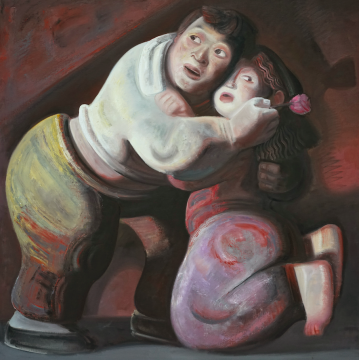 宮立龍《好》100x100cm 布面油畫 2007