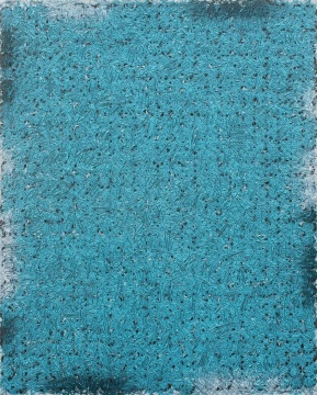 《作品19-7》100×80cm 布上宣紙、墨、油彩 2019
