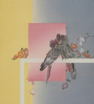 羅旭平《 reflector no.1》 紙本設(shè)色 50x45cm 2019
