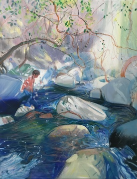 《猶豫》200×150cm  布面丙烯 2019
