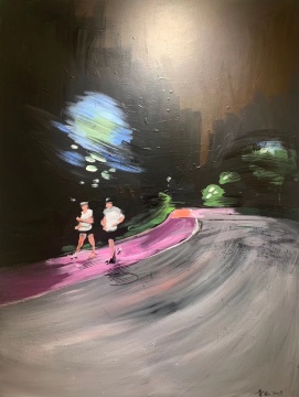 《夢(mèng)游》200×150cm 布面丙烯 2018
