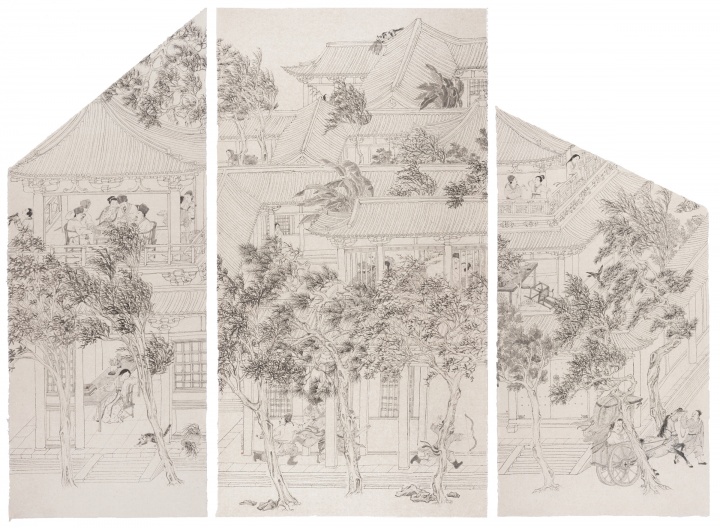 《第二夜》192.5x145cm 宣紙水墨 2018
