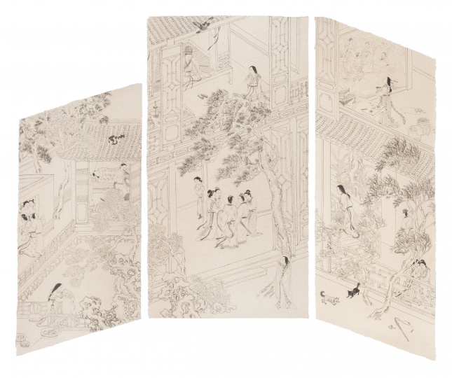 《第五夜》193×165cm 宣紙水墨 2018
