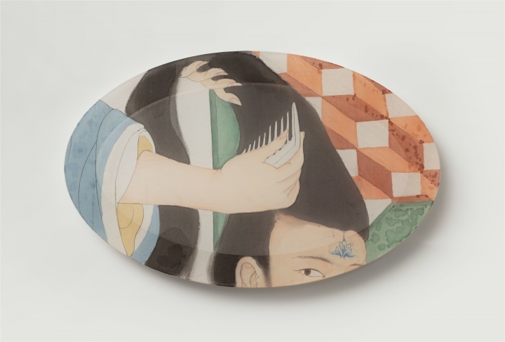 《窺 - 20》34×24cm 絹 2019
