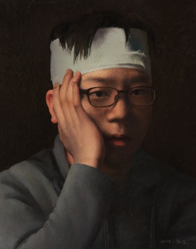 《仿丟勒自畫像》40×50cm 2015
