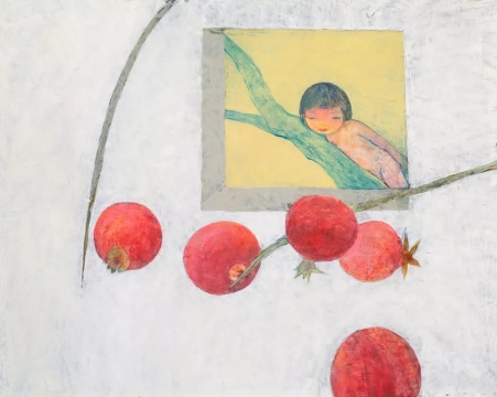 忻洛汀《伊甸園》80×100cm 布面丙烯 2019 
