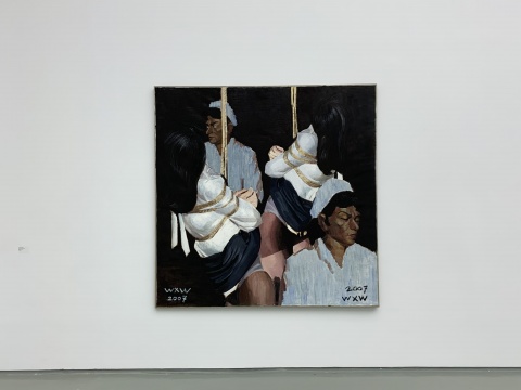 王興偉《無題（孿生）》200×200cm 布面油畫 2007

