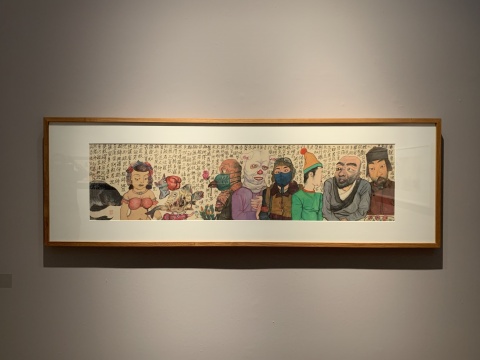 李津 《心依舊》 35×136cm 紙本設(shè)色 2020 
