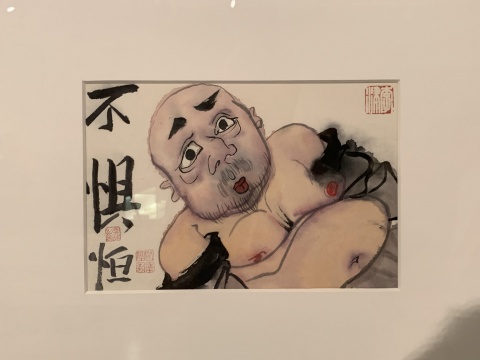 李津《不懼怕》 18×27cm 紙本設(shè)色 2020 
