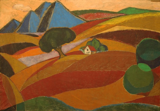 周邁由《心之屋·形而上》 253×171cm 布面油畫(huà) 1970 
