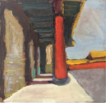 周邁由 《故宮》 18.8×19.2cm 紙本油畫(huà) 1970
