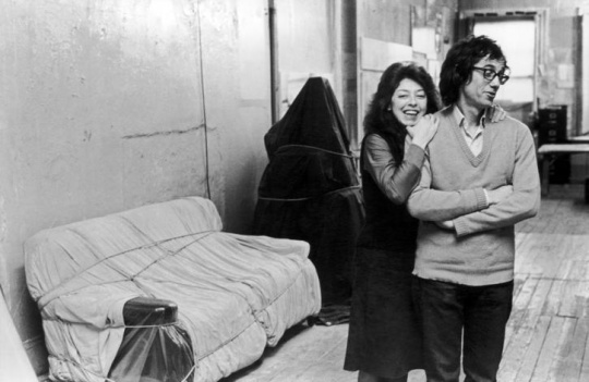 克里斯托與讓娜·克勞德在工作室中 美國紐約 1976 攝影：Fred W. McDarrah/Getty Images ? 1976 Christo
