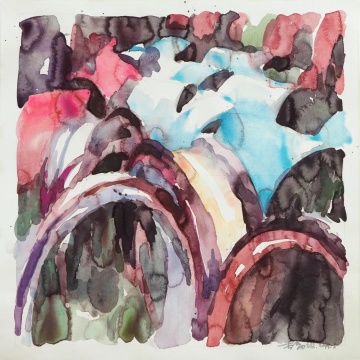 李易紋《序列-3》 紙本水彩 50x50cm  2019
