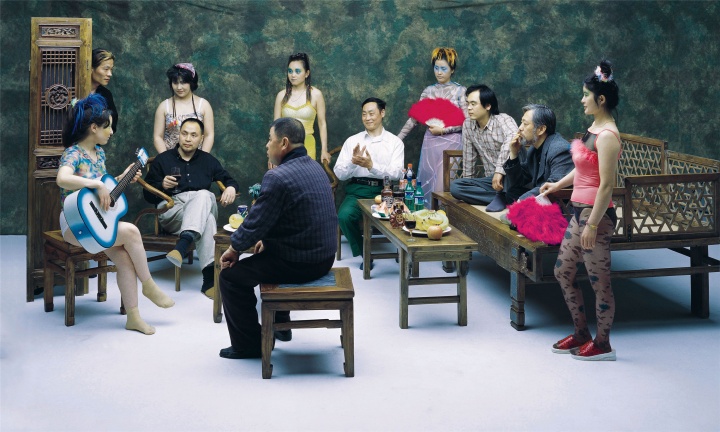 《老栗夜宴圖》局部 30×240cm C-print 2000
