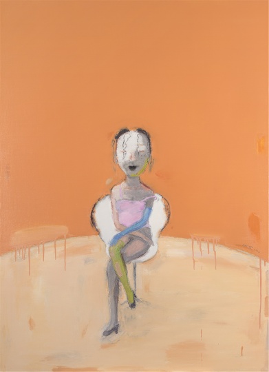 陳淑霞《閑人》110×80cm 布面油畫 2009
