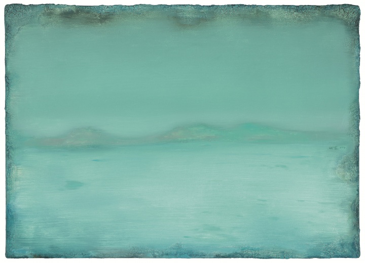 陳淑霞《三綠》80×110cm 布面油畫 2014
