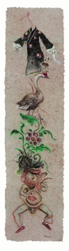 《富貴衣》200×50㎝ 紙本色粉 2014
