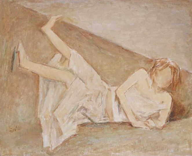 汪誠一 《陽光女孩之一》 54cm×65cm 布面油畫 2007
