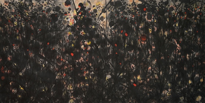 劉巨德 《鄉(xiāng)愁草》68cm×136cm 水墨紙本設(shè)色 2010

