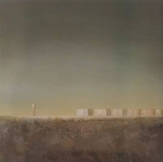 陳文驥 《無言等待》 140cm×140cm 布上油畫 1999
