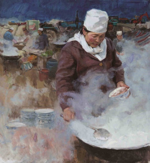 曹新林 《羊肉湯》132x120cm 油彩亞麻布 2011
