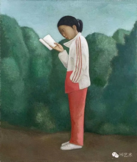 段建偉《讀書》 130×110cm  布面油畫 2016
