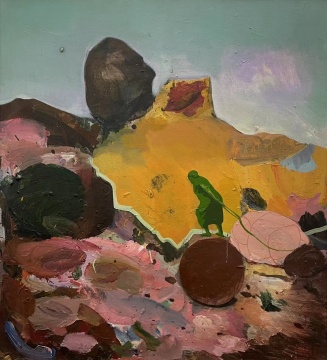 徐大衛(wèi)，《拾荒者》110×110 cm，布面丙烯，2018
