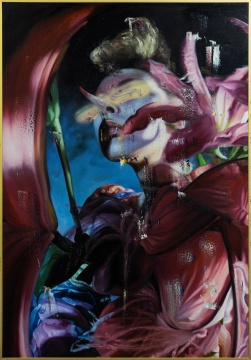 張釗瀛，《書信-百合》布面油畫 ，100×70 cm，2019-2020（圖片鳴謝攝影師Heather Wong提供）
