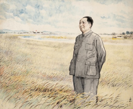 蔣兆和 《偉人在麥田》 鏡框 設色紙57×70cm 華藝國際（北京）2020秋季拍賣會拍品

