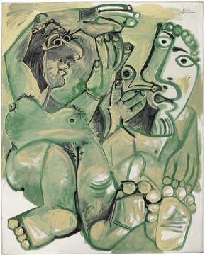 和美術(shù)館館藏 《裸體的男人女人》，巴勃羅·畢加索 布面油彩、磁漆 ，1968年，?和美術(shù)館
