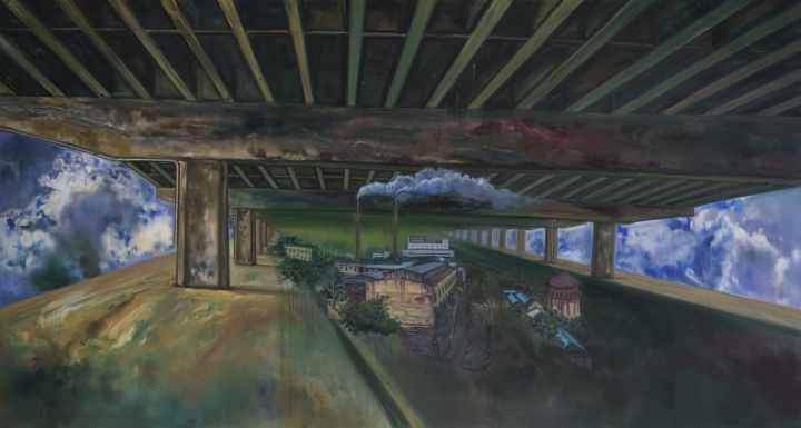 張小濤 《相遇1952》 210×380cm 亞麻油彩  2021

