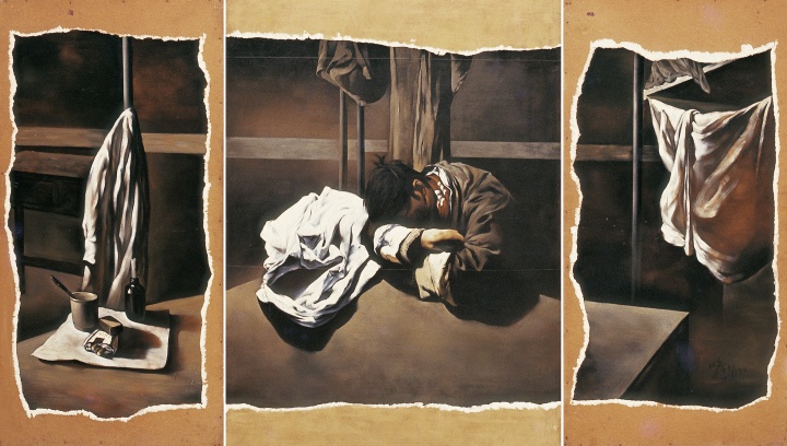 何森 《企圖對一個殘缺世紀局部的注釋》 200×350cm 布面油畫 1989
