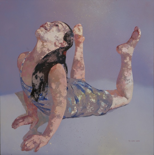 郭晉 《雜技女孩》 200x200cm 布面油畫 2007
