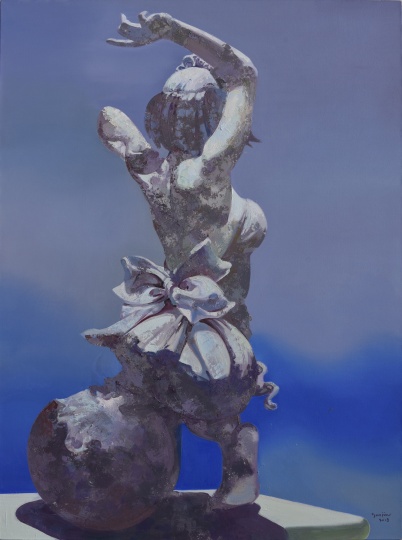 郭晉 《XtremeXecutor呂蒙》 布面油畫 200×150cm 2018 
