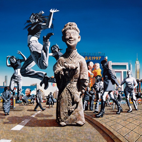 鐘飆 《公元1997》 180x180cm 布面油畫 1997
