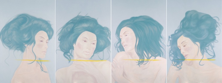 楊冕 《2005年楊冕眼中的標準-丹尼爾》 180×120cm×4 布面油畫 2005
